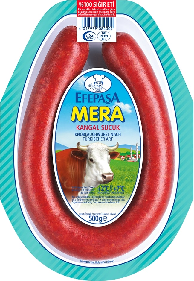 Efepasa Mera Kangal Sucuk 9x 500g türkische Knoblauch-Wurst Rindfleisch
