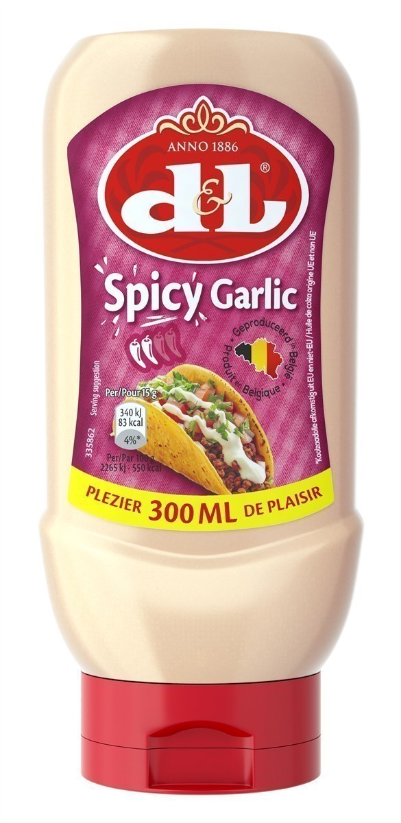 D&L Spicy Garlic Knoblauchsauce 6x 300ml cremiger Knoblauch-Dip