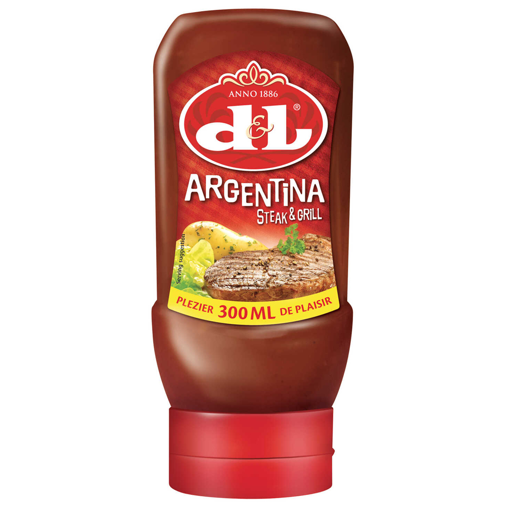 D&L Argentina Steak & Grill Sauce 6x 300ml Squeeze