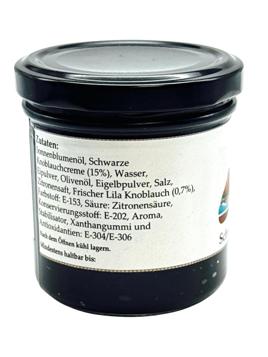Hymor Schwarzer Knoblauch Aioli 135g Glas Knoblauch-Dip aus Spanien