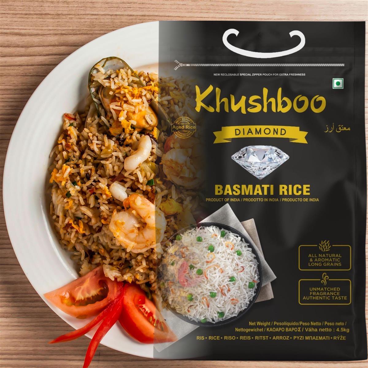 Khushboo Diamond Basmati Reis 18 kg aus Indien