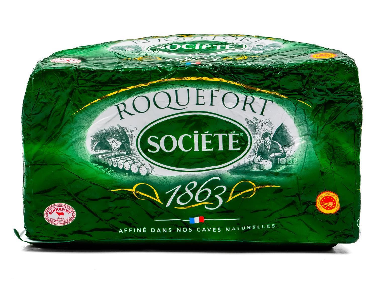 Hymor Roquefort-Käse Societe ca. 1,3KG französischer Blau-Schimmel-Käse AOP