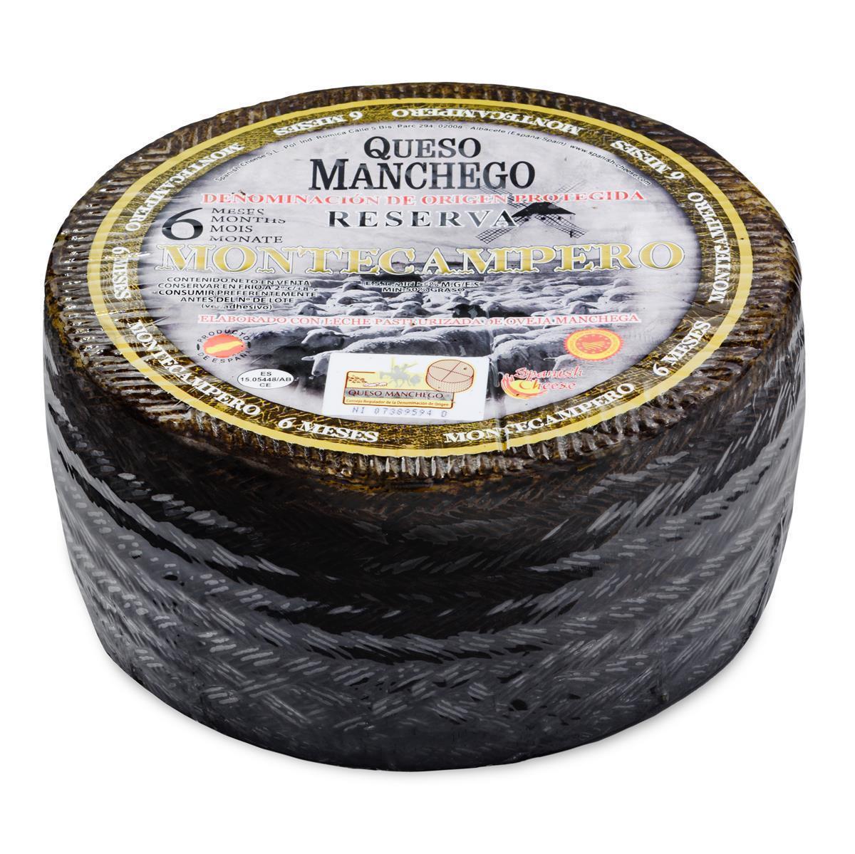 Montecampero Queso Manchego Reserva 6 Monate spanischer Schafs-Hartkäse 3kg Rohmilch