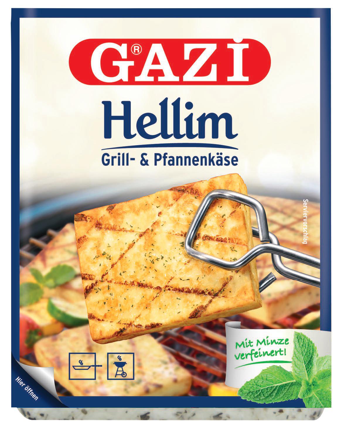 Gazi Hellim 250g 45% Fett i. Tr. Pfannenkäse Grillkäse Schnittkäse mit Minze