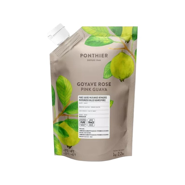 Ponthier Rosa Guaven Fruchtpüree 6x 1kg Premium Guave Madagaskar
