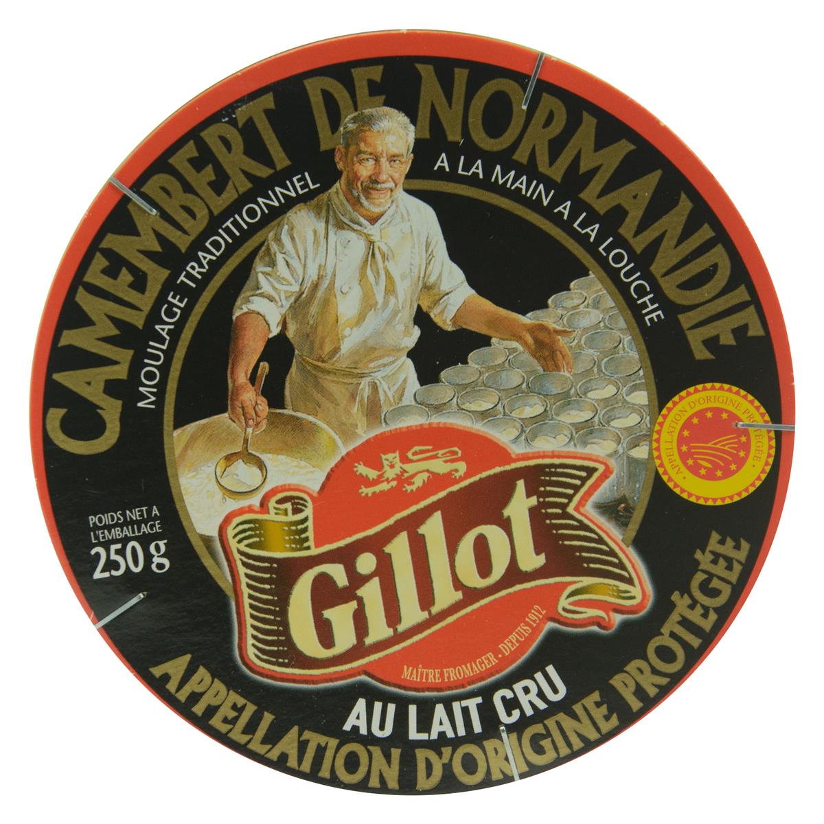 Gillot Noir Camembert AOP 250g französischer Weich-Käse Rohmilch