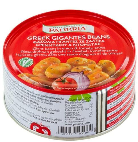 Palirria Riesenbohnen 12x 280g gekocht in Zwiebel-Tomatensauce Griechische Bohnen