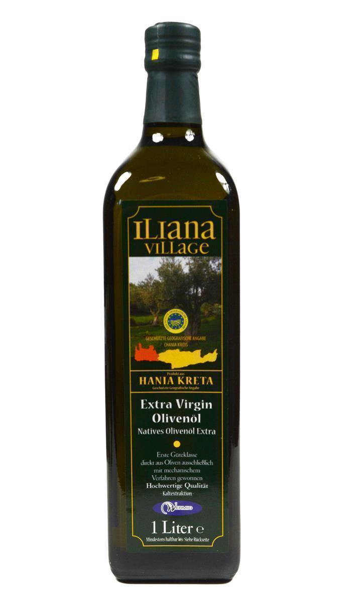 Iliana Village extra natives Olivenöl 1l Flasche Kreta Chania