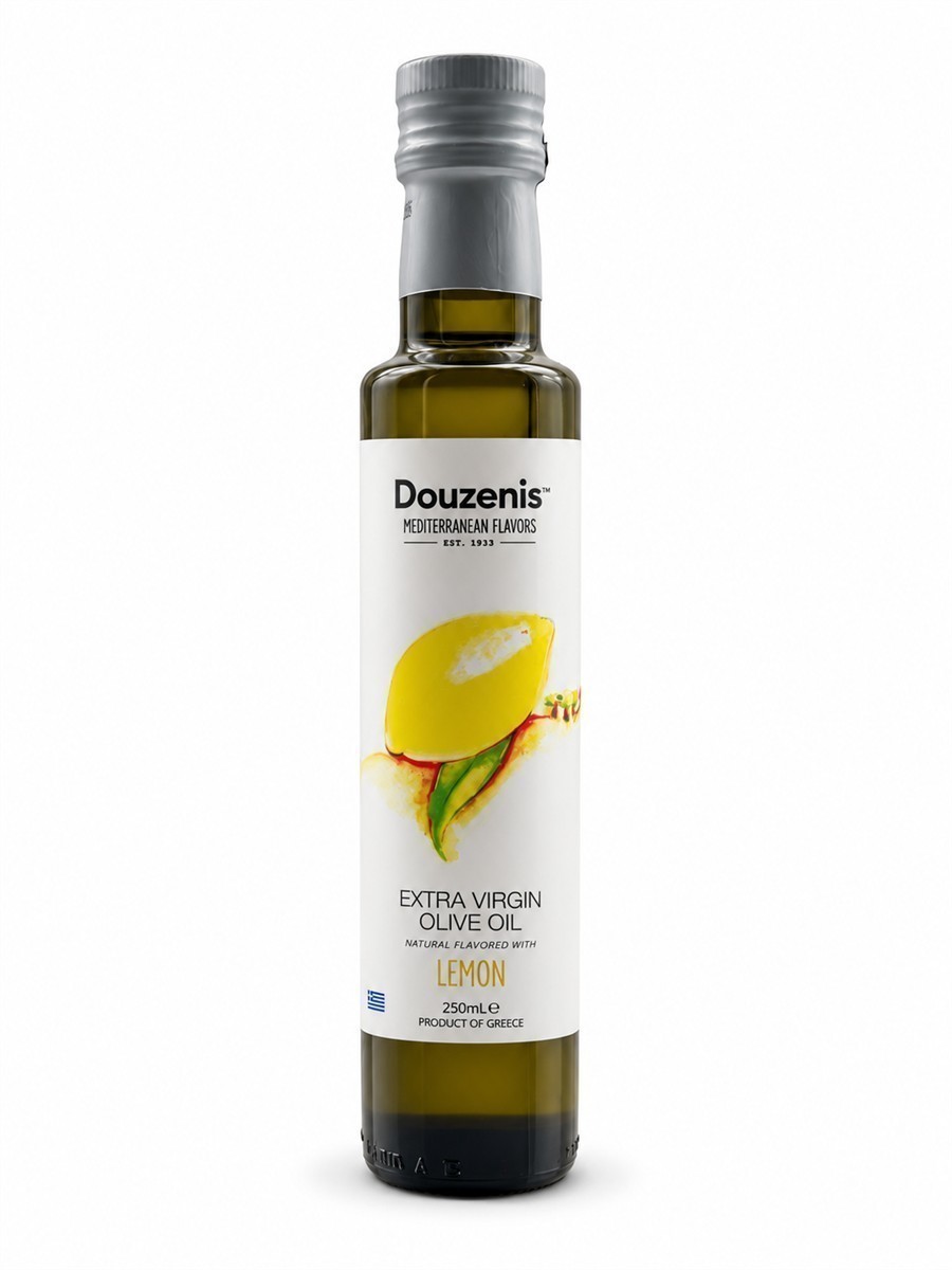Douzenis Griechisches Extra Vergines Olivenöl Zitronenaroma 1x 250ml