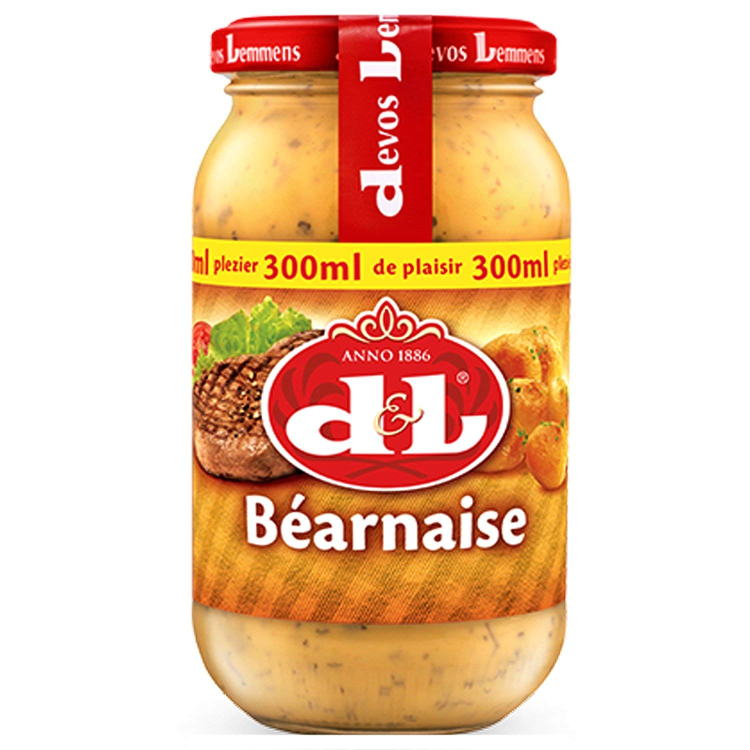 D&L Bearnaise Sauce 6x 300ml Glas cremig französische Sauce Béarnaise