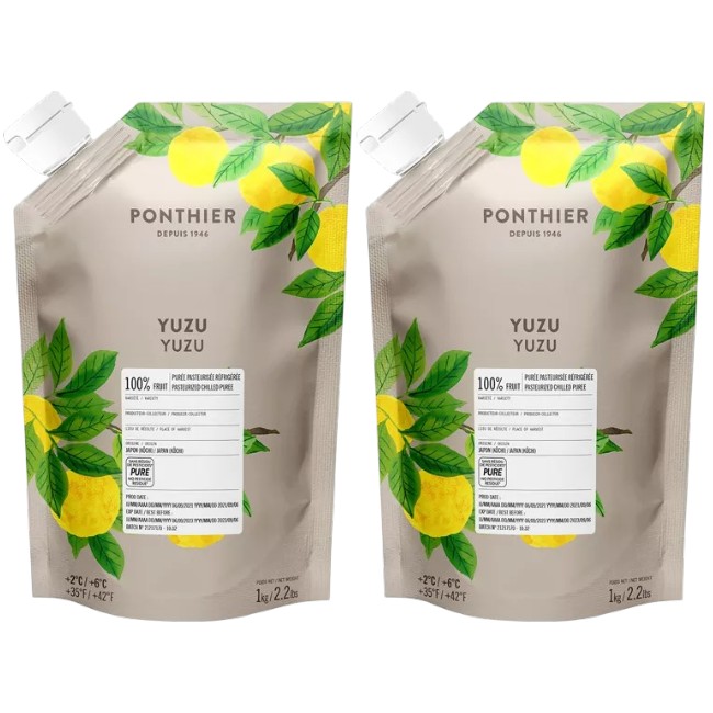 Ponthier YUZU PÜREE Japanische-Zitrus-Frucht-Püree Yuzumark 2x 1kg
