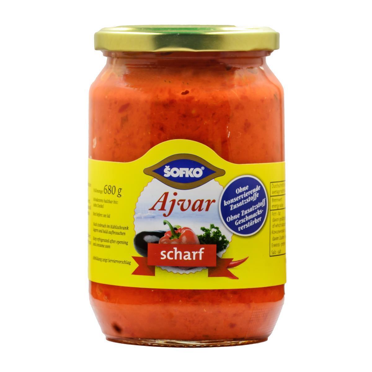 Sofko Avjar scharf 680g Würzpaste aus Paprika Sauce