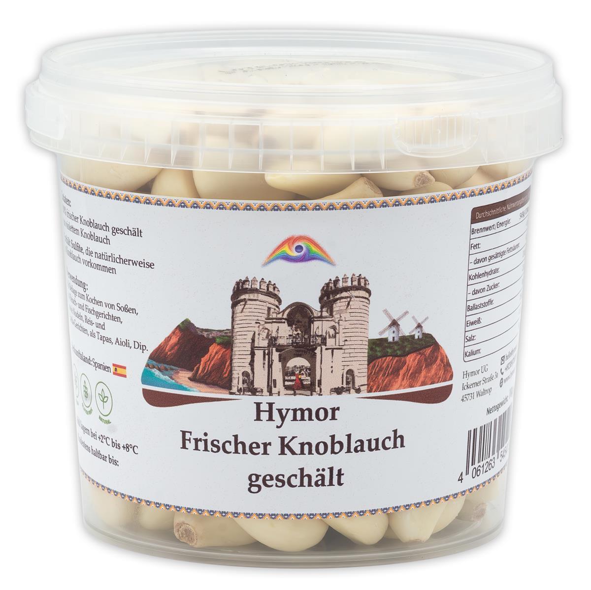 Hymor frischer Knoblauch geschält 1kg spanischer geschälter Knoblauch
