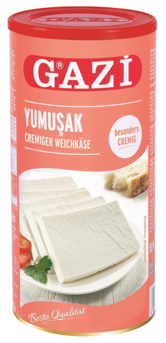 Gazi Yumusak Hirtenkäse 800g 55% Fett i.Tr. Kuhkäse cremiger Weichkäse Kuhmilch