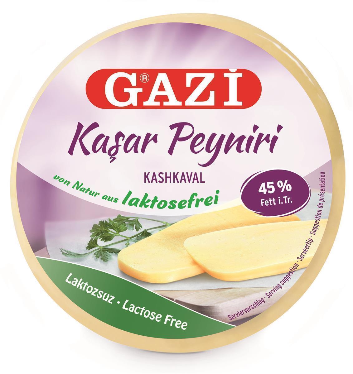 Gazi Kashkaval laktosefrei 400g 45% Fett i.Tr. Pasta Filata Käse Kasar Peyniri