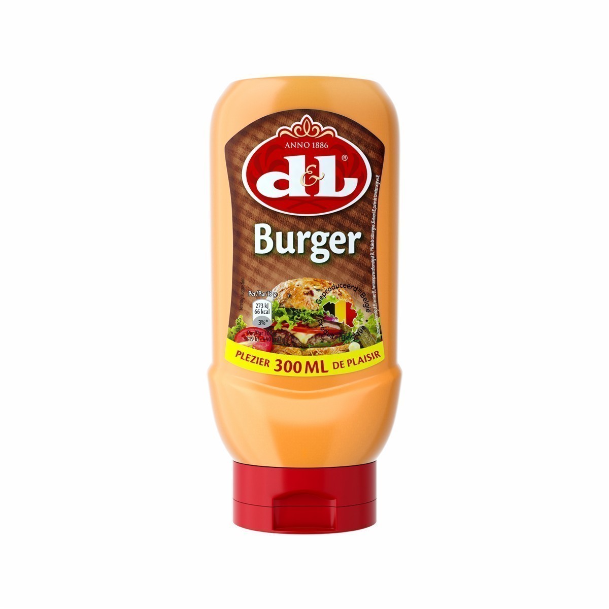 D&L Burger Sauce 6x 300ml Squeeze belgische Burgersauce cremig würzig