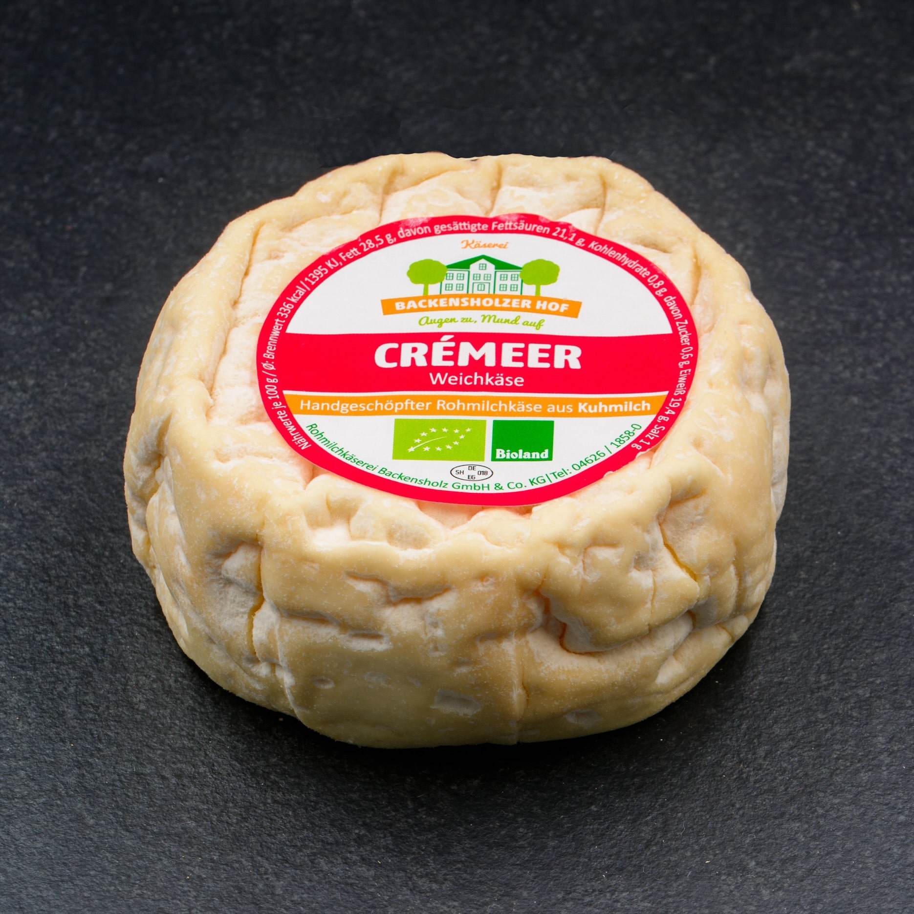 Hymor BIO CréMeer 1x ca. 250g sahniger Weich-Käse aus Kuh-Rohmilch handgeschöpft