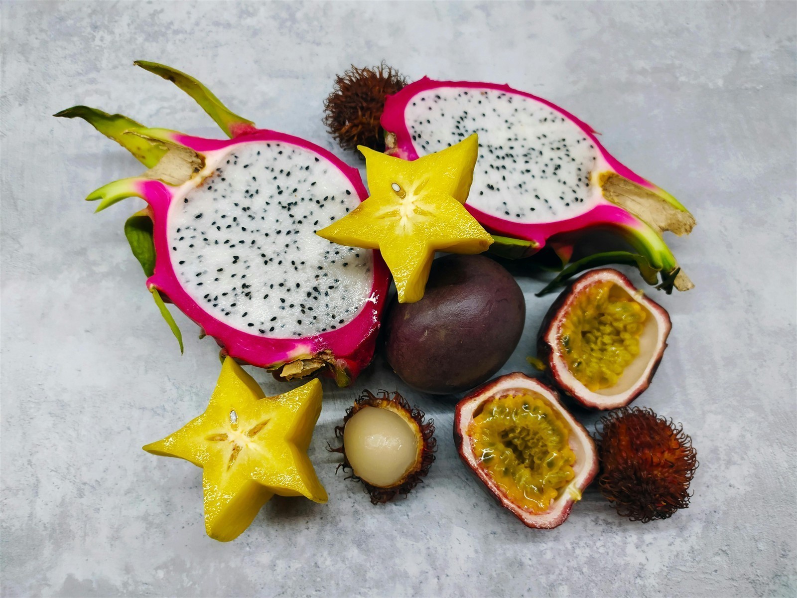 Ponthier EXOTIC PÜREE Mango Banane Maracuja Limette Püree Früchtemark 6x 1KG
