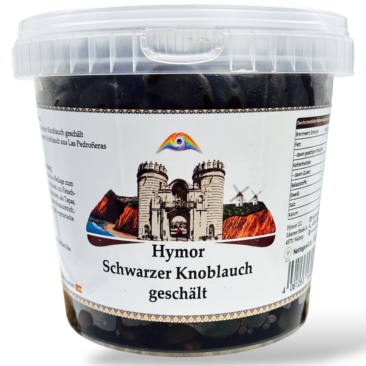 Hymor Schwarzer Knoblauch geschält 1kg schwarze Knoblauch-Zehen