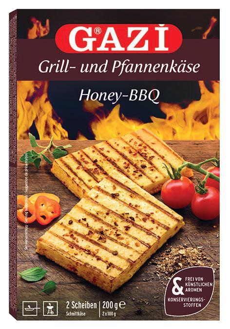 Gazi Grill- und Pfannenkäse Honey-BBQ 200g 45% Fett i.Tr. Grillkäse Schnitt-Käse
