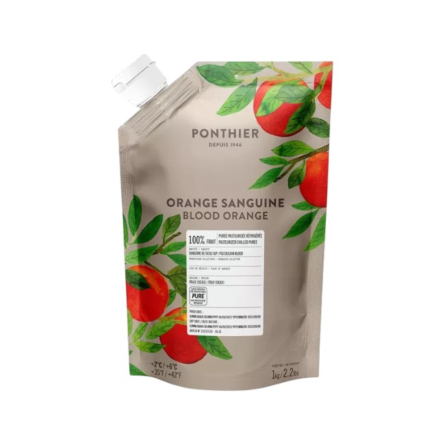 Ponthier BLUT-ORANGEN SANGUINE PÜREE Frucht-Püree Blutorangenmark 1KG