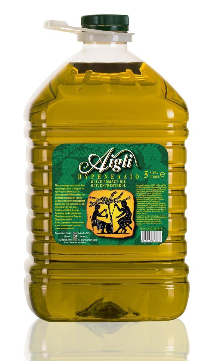 Aigli Olivenöl 5 Liter Oliventresteröl Olio di Sansa griechisches Oliven-Bratöl