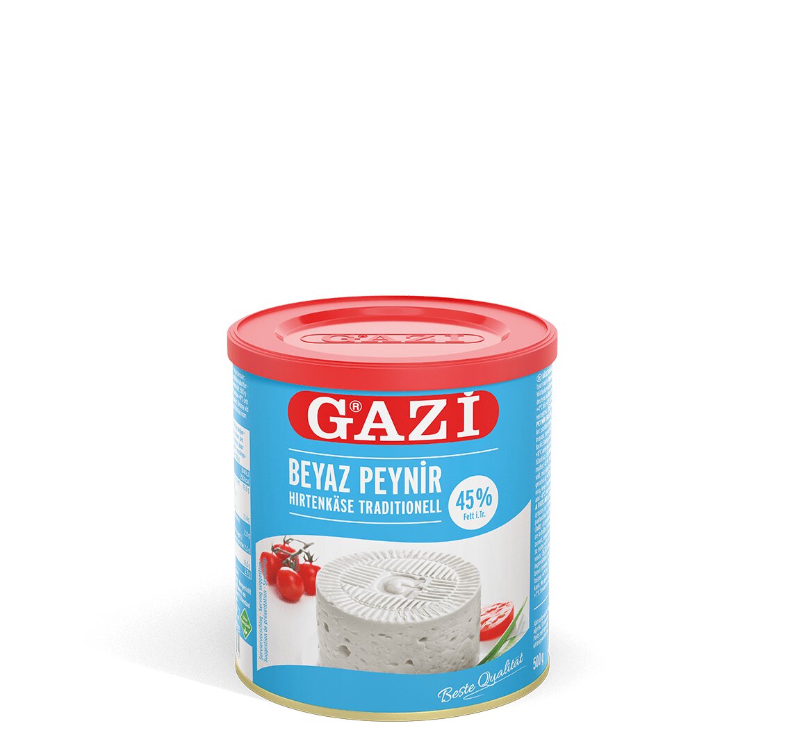 Gazi Hirtenkäse traditionell 3x 500g Dose 45% Fett i.Tr. Kuhkäse in Salzlake