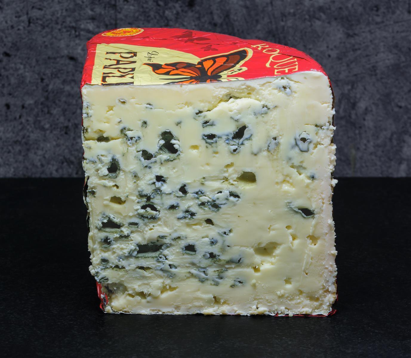Hymor Roquefort-Käse Papillon AOP ca. 1,25KG Schafskäse Blauschimmel Frankreich