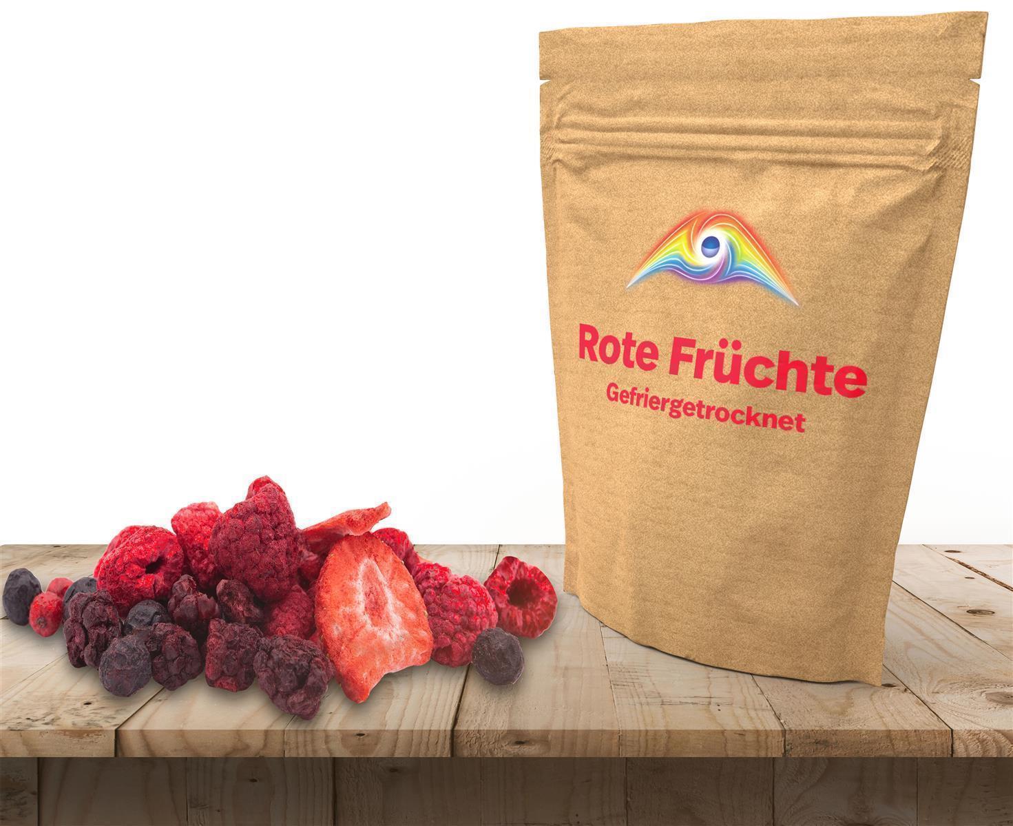 HYMOR GEFRIERGETROCKNETE FRÜCHTE MIX 250g Himbeere Erdbeere Kirsche getrocknet