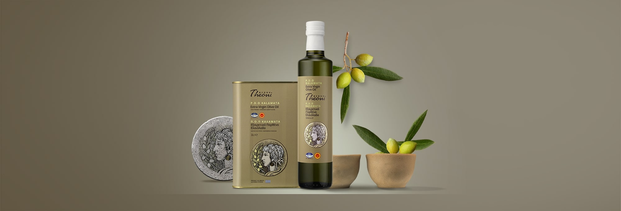 Theoni Kalamata P.D.O. Natives Olivenöl extra 5x 3l Kanister