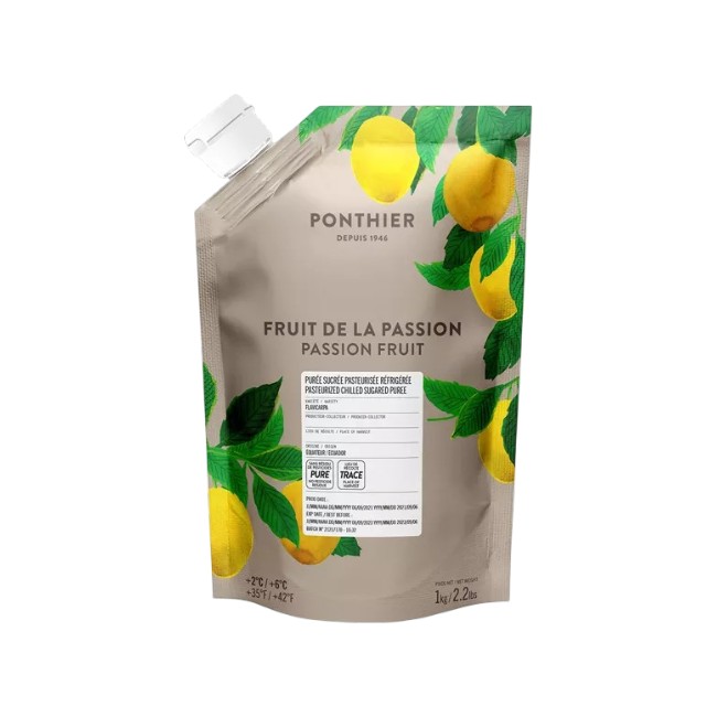 Ponthier Passionsfrucht Fruchtpüree 6x 1kg Premium Maracujapüree Ecuador