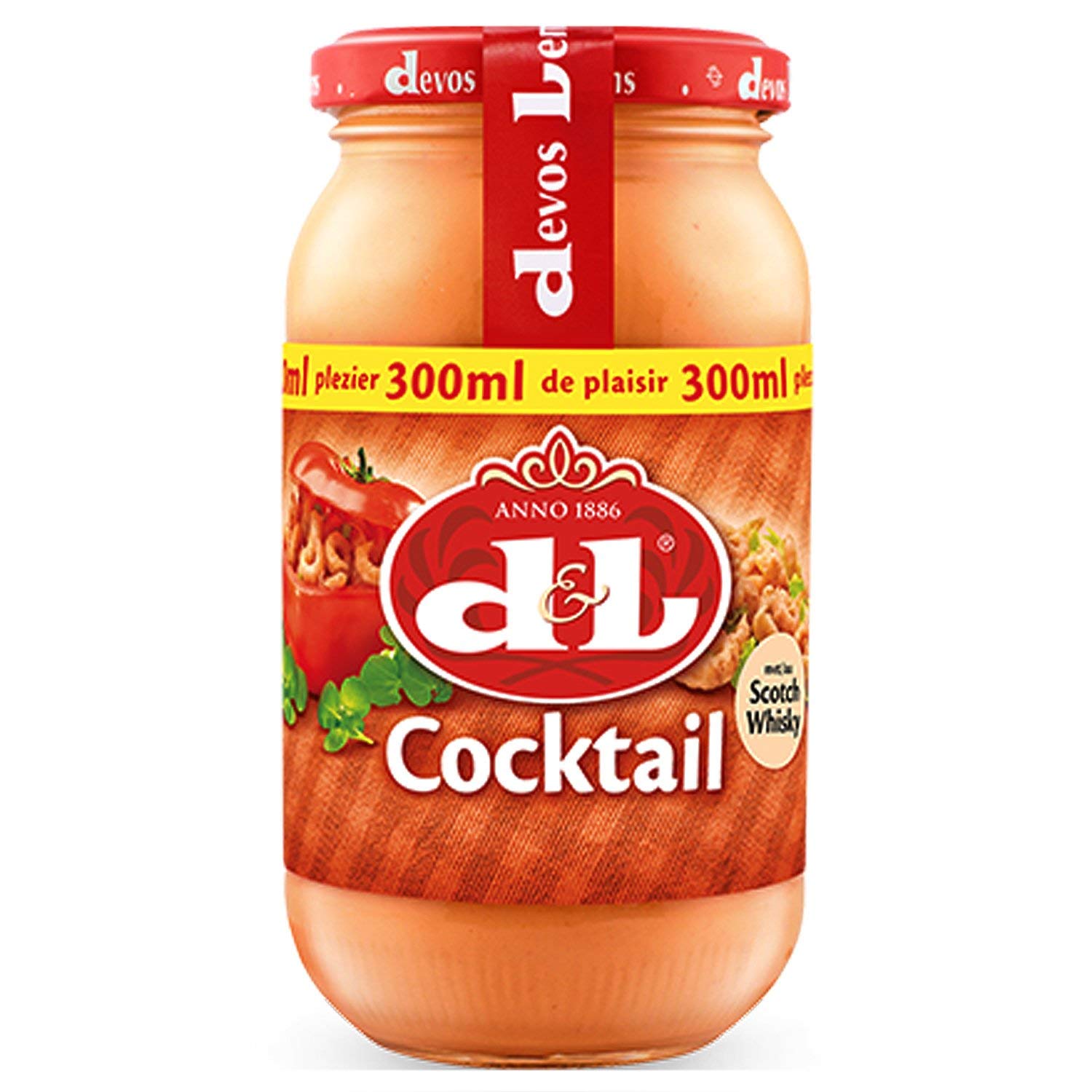 D&L Cocktail Sauce 300ml Glas cremige Grill-Sauce mit Scotch-Whisky als Dip