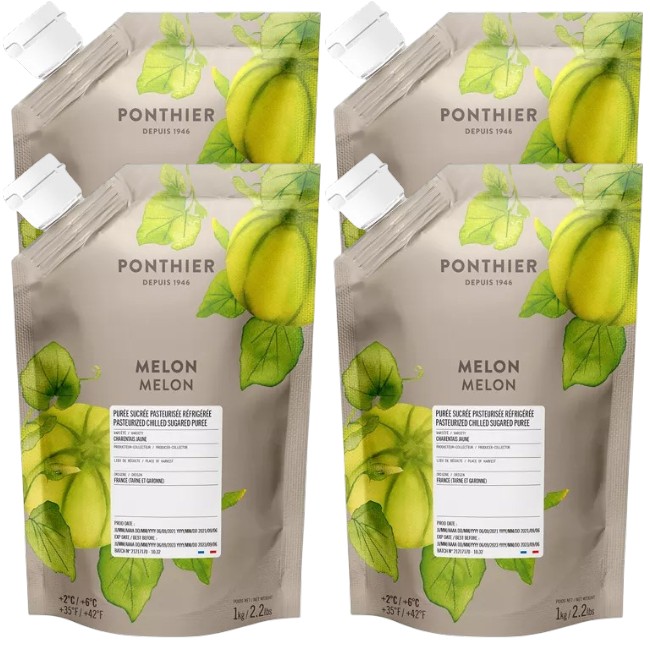 Ponthier MELONEN PÜREE Melon-du-Quercy-Frucht-Püree Melonenmark 4x 1KG