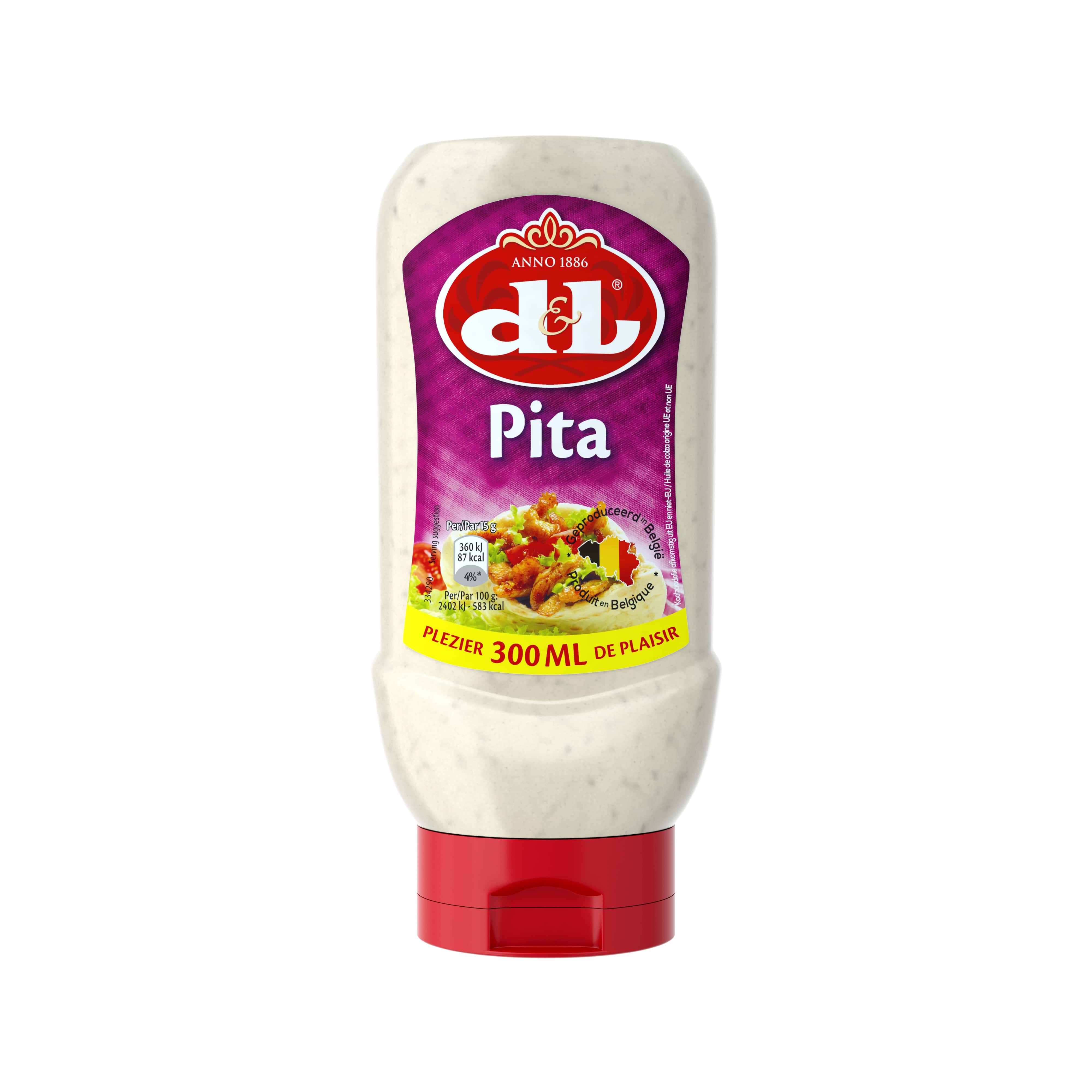 D&L Pita Sauce 6x 300ml Squeeze cremig würzig mit Knoblauch & Kräutern
