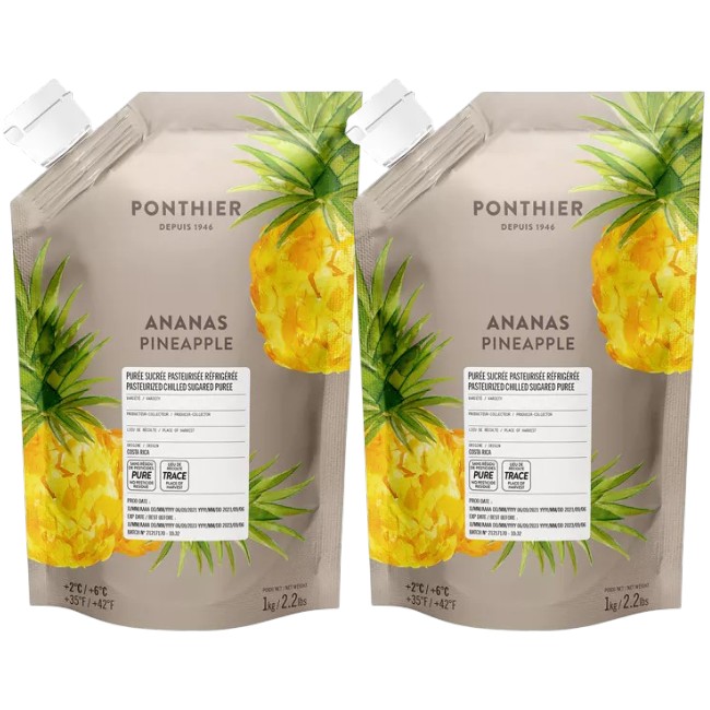 Ponthier ANANAS PÜREE Frucht-Püree Ananasmark 2x 1KG