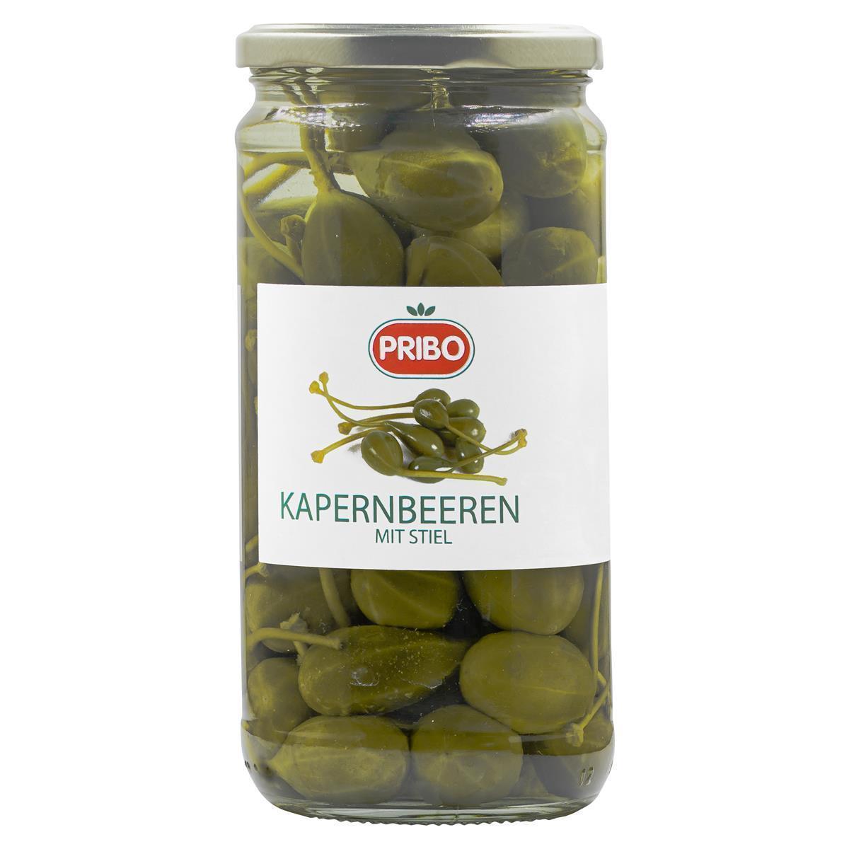 PRIBO Kapern Beeren 1x 400g Glas eingelegt in Salz & Essig