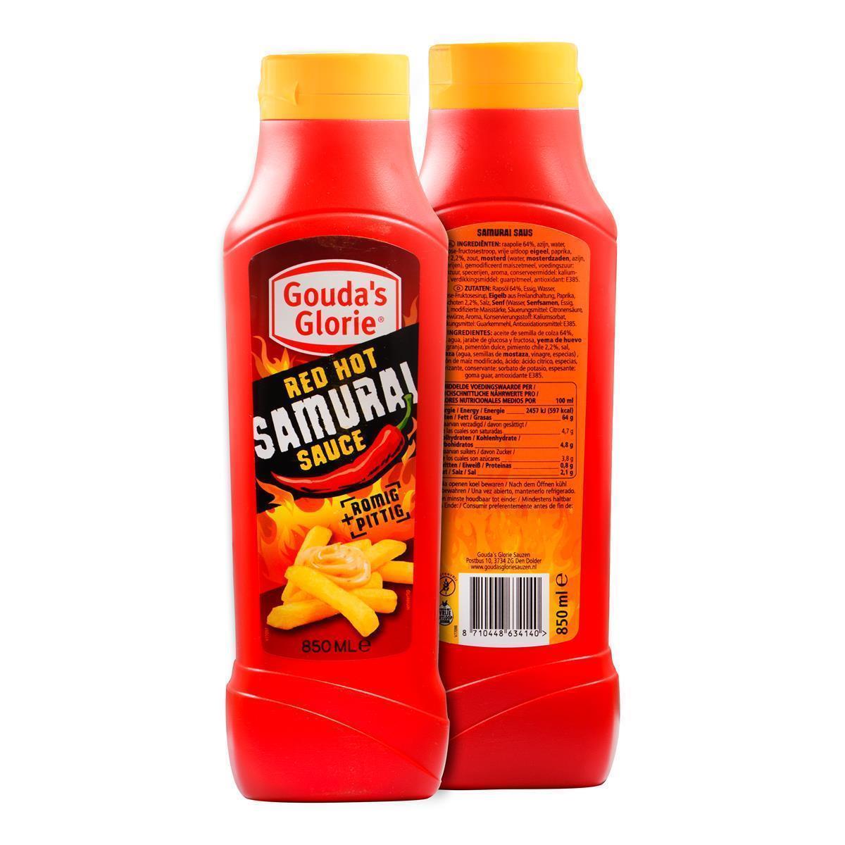 Hymor Red Hot Samurai Sauce 850ml Gouda´s Glorie cremige belgische Grillsauce
