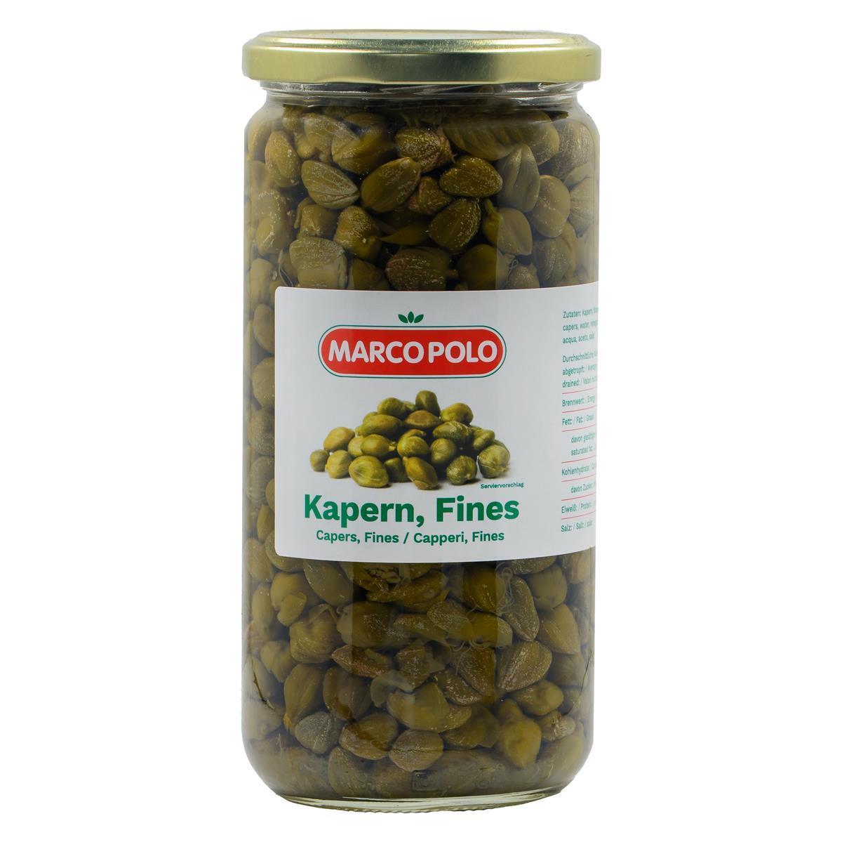Marco Polo Kapern Fines 1x 450g eingelegte Kapern in Salz & Essig
