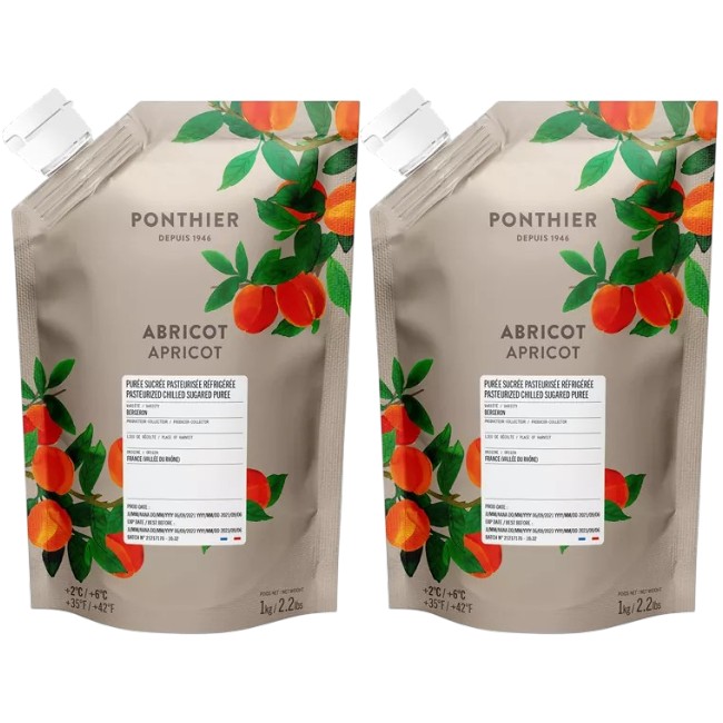 Ponthier APRIKOSEN PÜREE Marillen-Frucht-Mark-Püree Aprikosenmark 2x 1KG