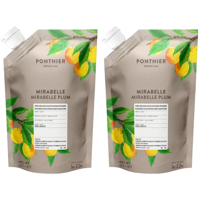 Ponthier MIRABELLEN PÜREE Zwetschge-Frucht-Püree Mirabellenmark 2x 1KG