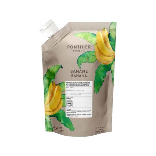 Ponthier BANANEN PÜREE Frucht-Püree Bananenmark 1KG