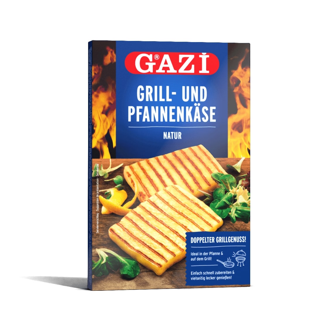 Gazi Grill- und Pfannenkäse Natur 200g 45% Fett i.Tr. Grillkäse Schnitt-Käse