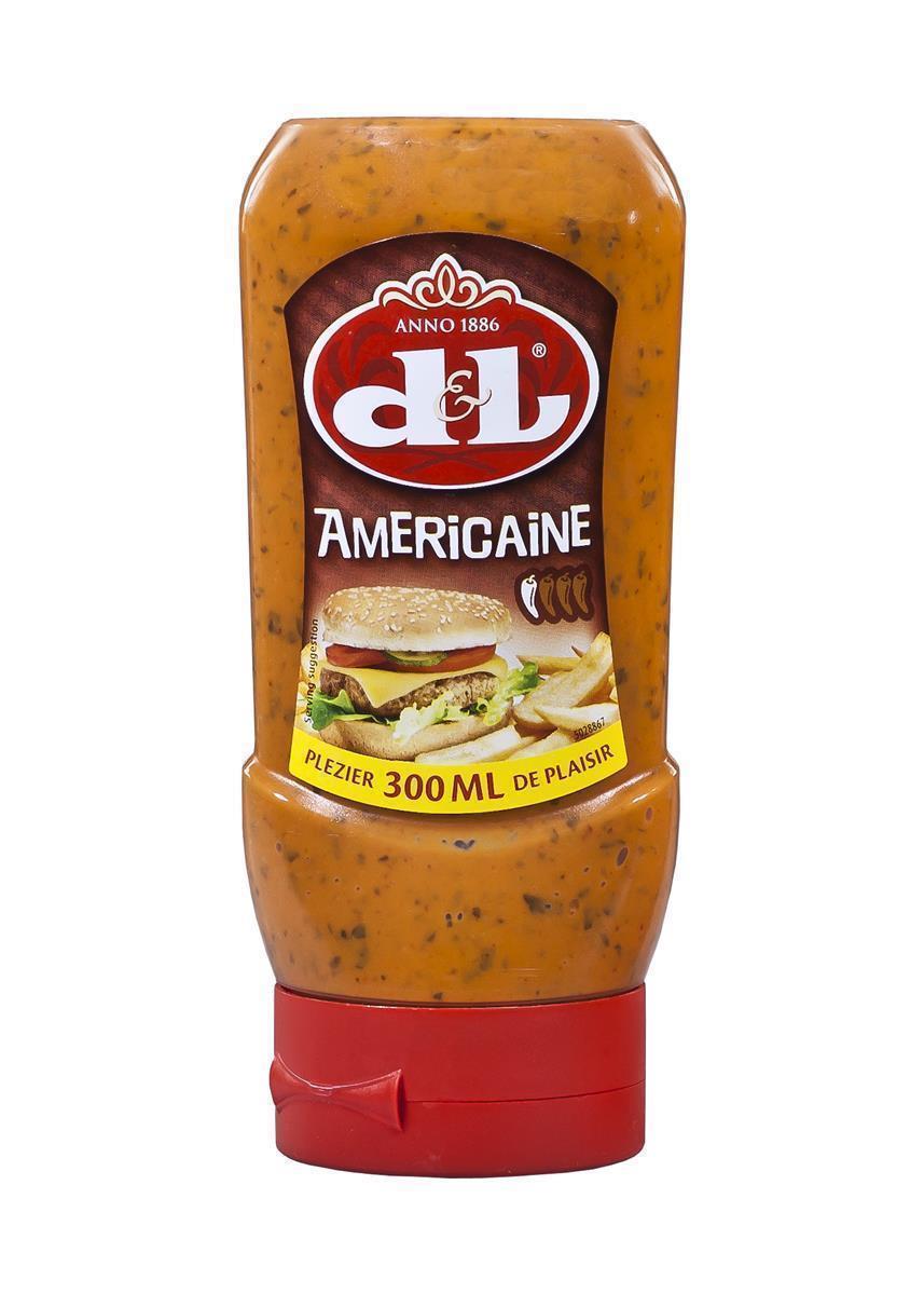 D&L Americaine Sauce 1x 300ml würzige leicht scharfe Sauce belgische Soße