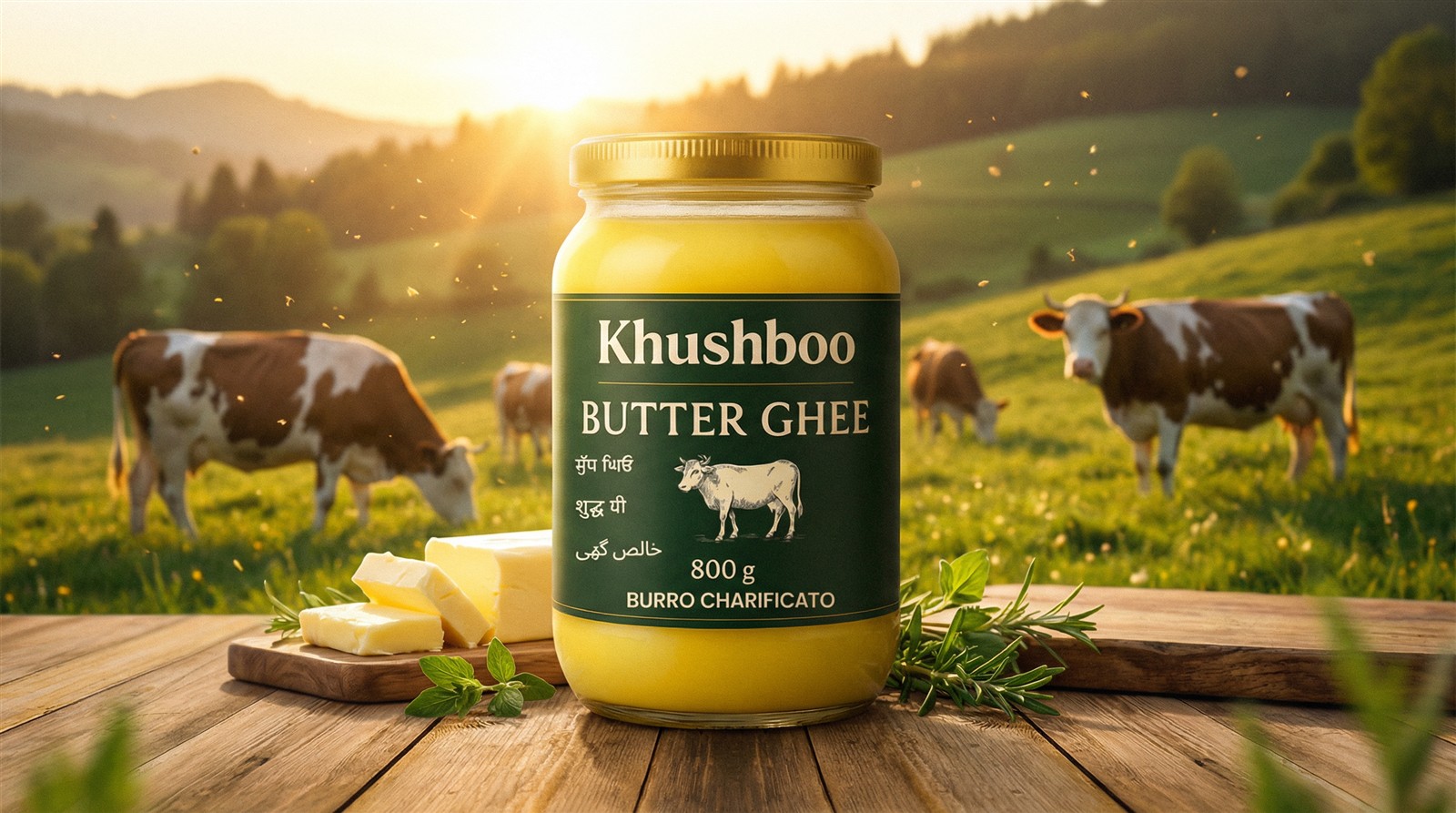 Khushboo Butter Ghee 5x 800g indisches Butterschmalz mit hohem Rauchpunkt