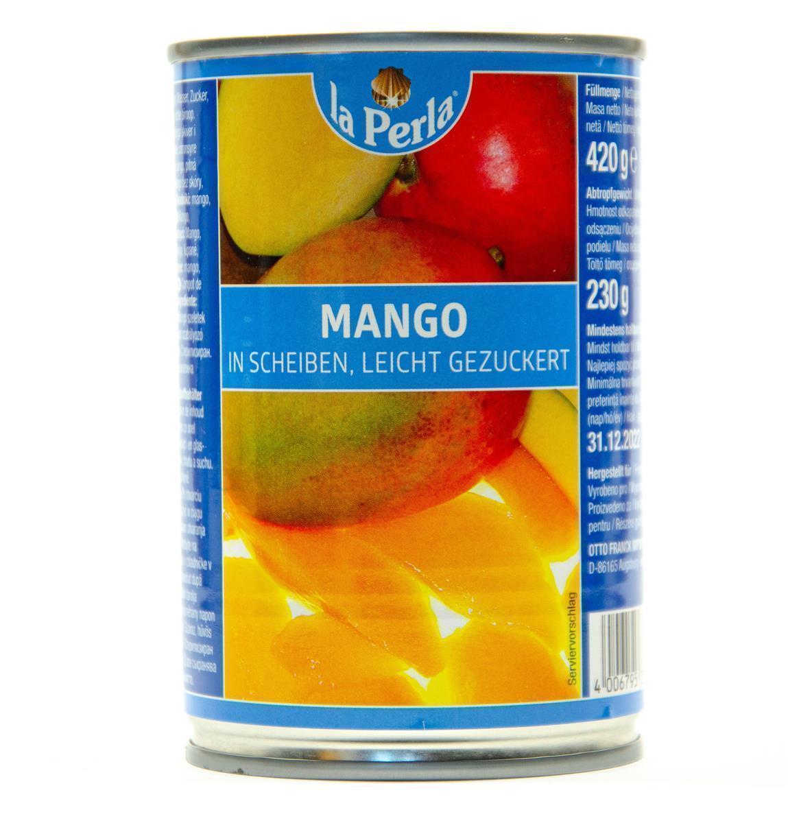 La Perla Mango in Scheiben 230g leicht gezuckert Dose