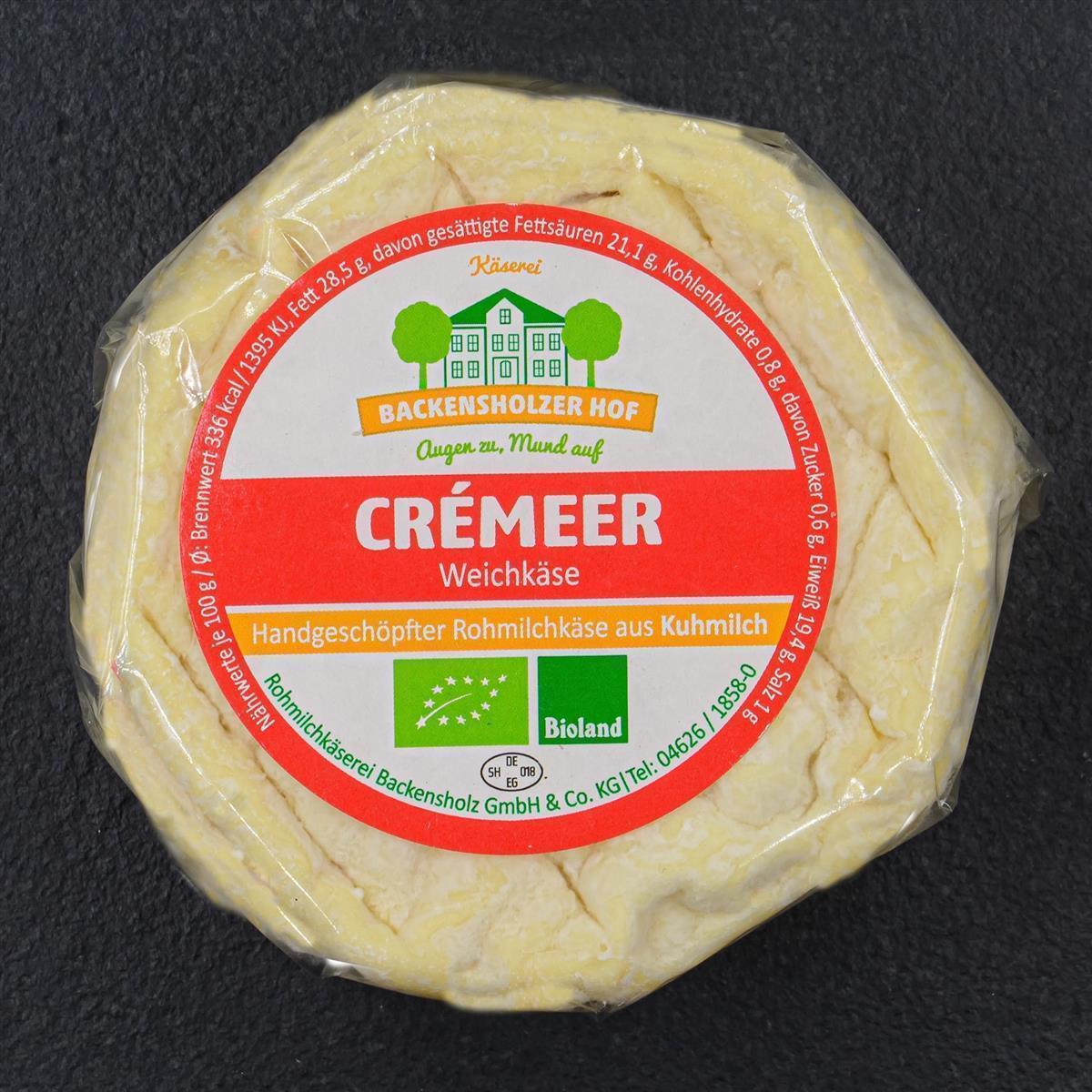 Hymor BIO CréMeer 1x ca. 250g sahniger Weich-Käse aus Kuh-Rohmilch handgeschöpft