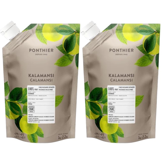 Ponthier KALAMANSI PÜREE Zitrus-Frucht-Püree Kalamansimark 2x 1KG