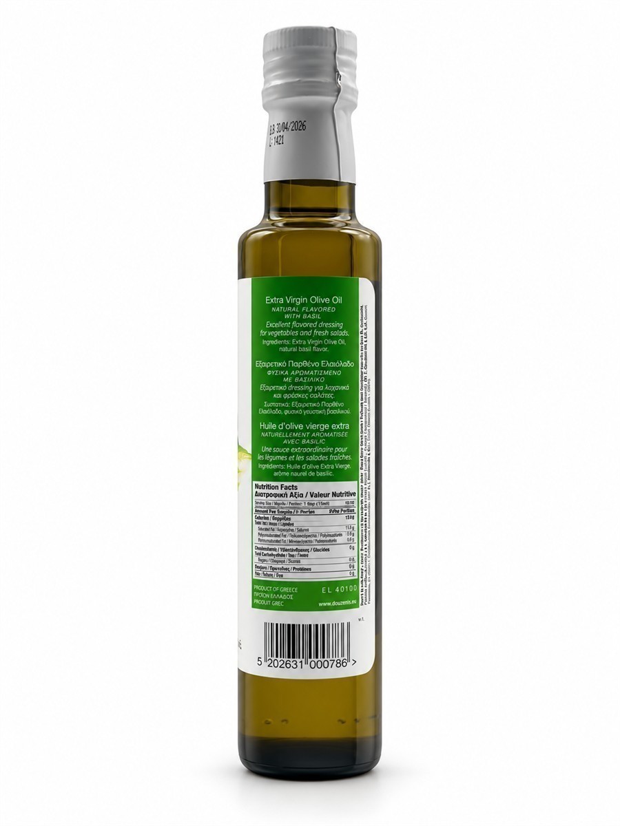 Douzenis Griechisches Olivenöl Basilikumaroma 1x 250ml