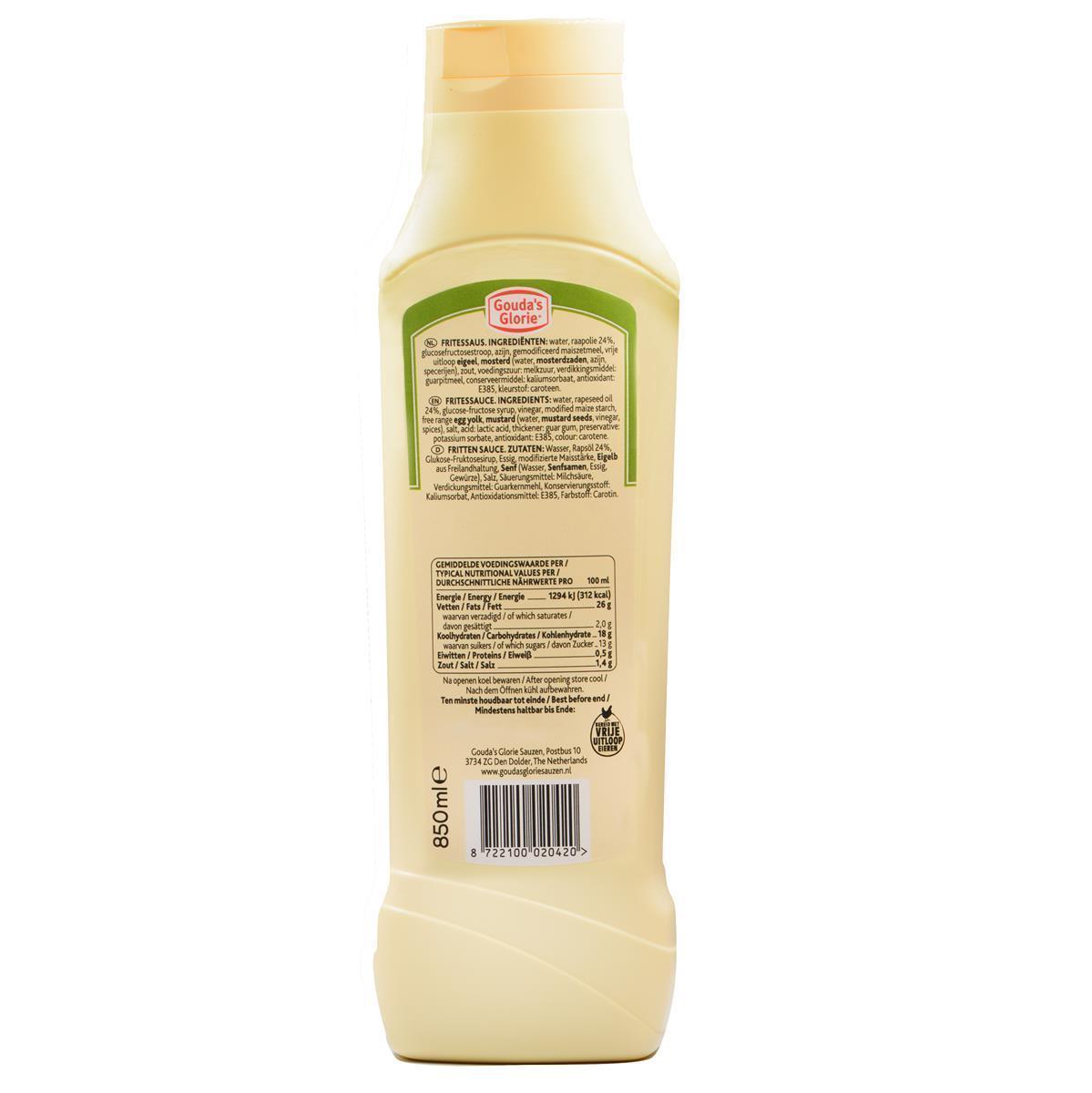 Gouda’s Glorie Fritessaus 8x 850ml Squeeze holländische Frittensauce cremig