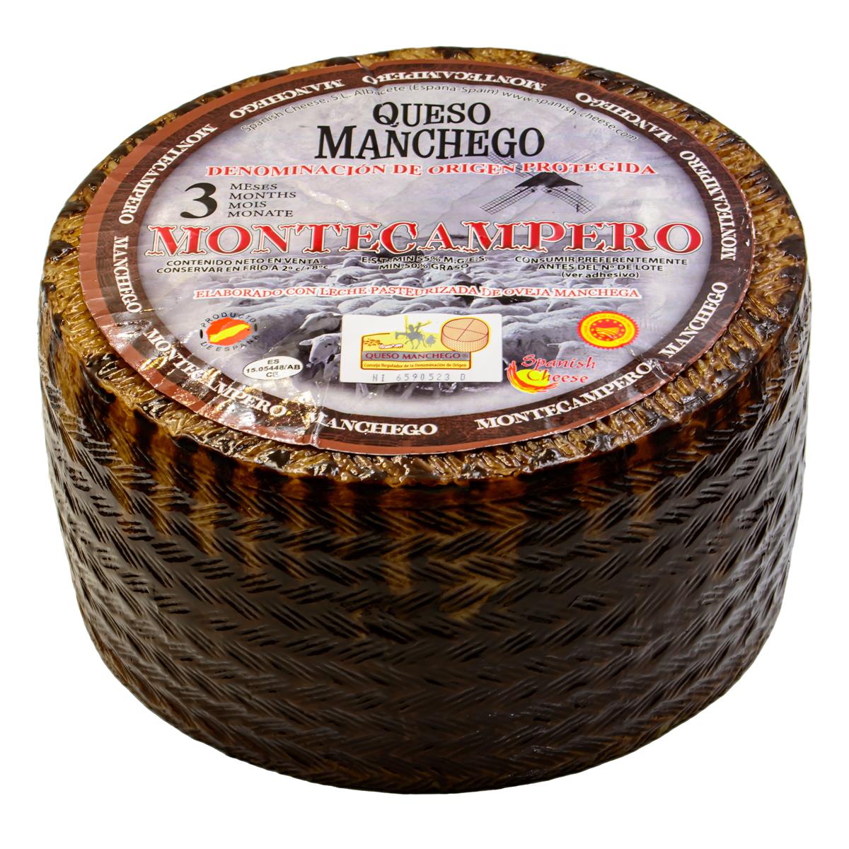 Montecampero QUESO MANCHEGO Käse Schafs-Hartkäse 3kg ganzer Laib